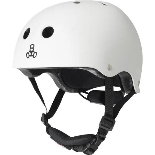 Triple 8 Lil 8 Certified Youth Helmet White Gloss 1