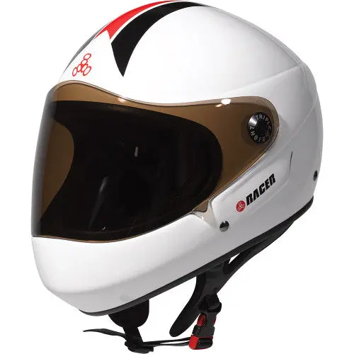 Triple 8 Racer Helmet White Gloss 1