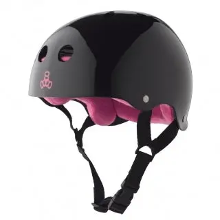 Triple 8 Skate Helmet Ss Black W Pink Liner 1