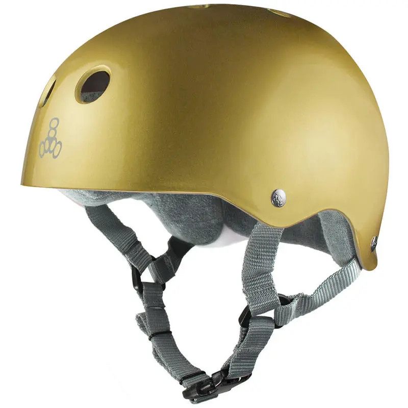 Triple 8 Skate Helmet Ss Gold Metallic 1