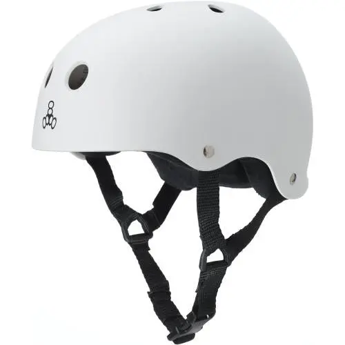 Triple 8 Skate Helmet Ss White Rubber 1