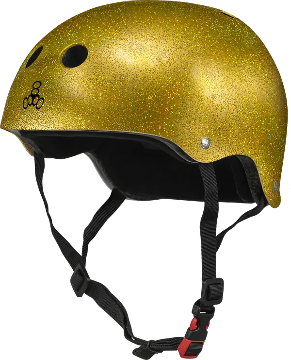 Triple 8 The Certified Helmet Ss Gold Glitter 1
