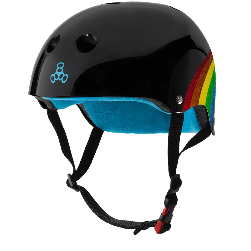 Triple 8 The Certified Helmet Ss Rainbow Sparkle Black 1