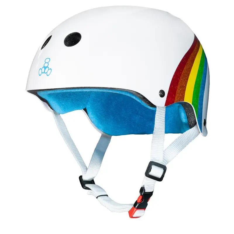 Triple 8 The Certified Helmet Ss Rainbow Sparkle White Limited Edition 1