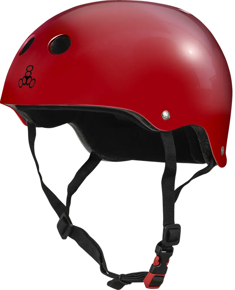 Triple 8 The Certified Helmet Ss Scarlet Red Glossy 1