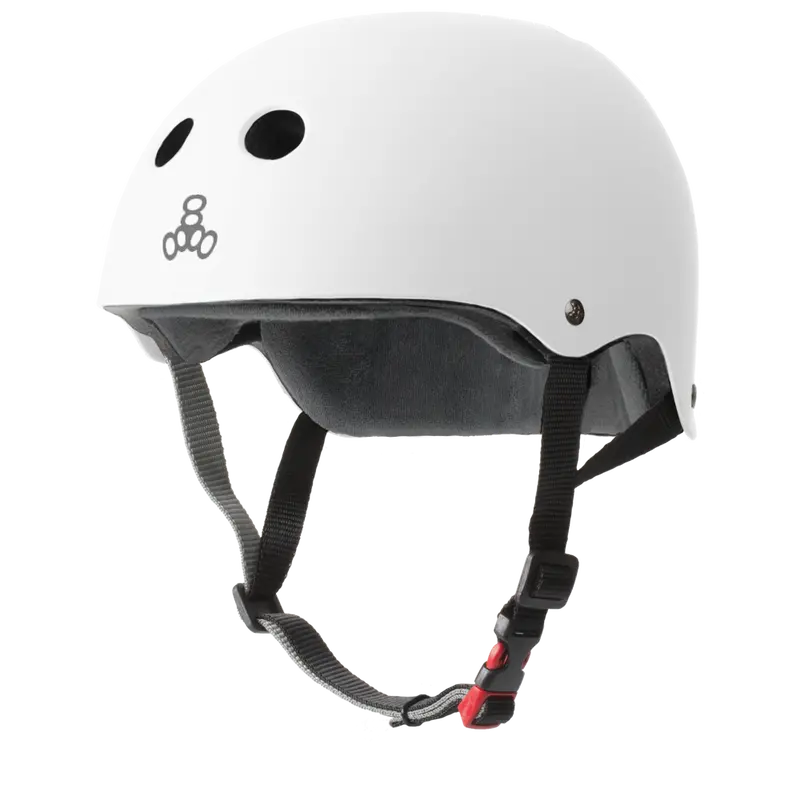 Triple 8 The Certified Helmet Ss White Rubber 1