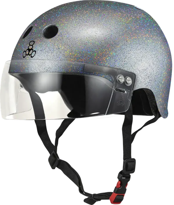 Triple 8 The Visor Certified Helmet Ss Silver Glitter 1