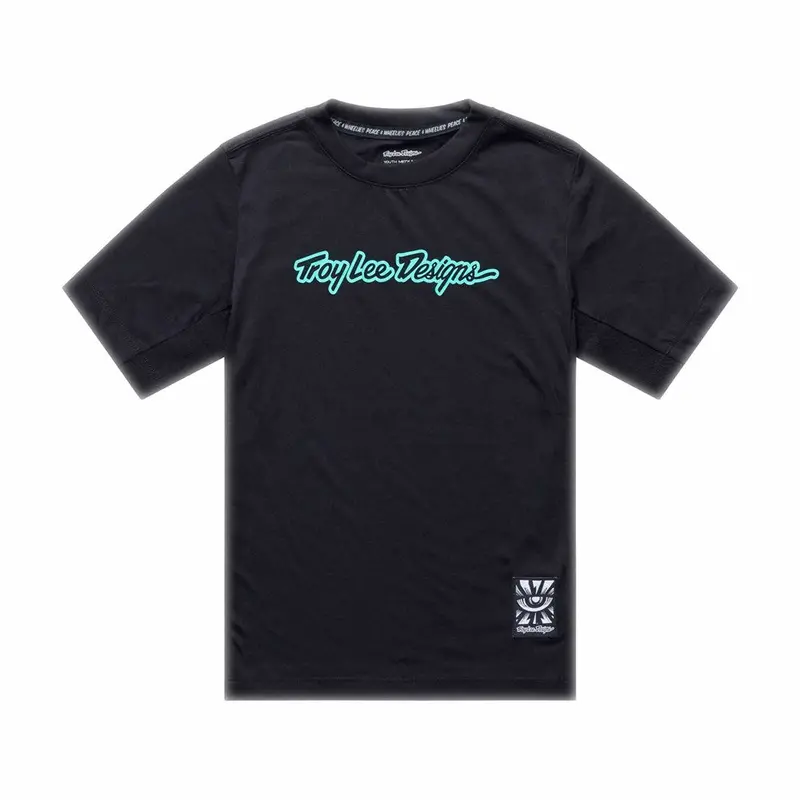 Troy Lee Designs 26.1 Youth Skyline Ride Ss Tee Signature Black / Real 1