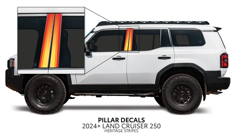 Tv B Pillar Decals - 2024+ Land Cruiser 1
