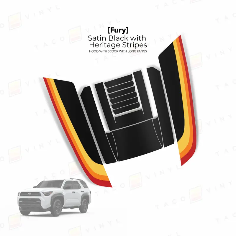Tv Fury Hood Overlay - 2024+ Tacoma / 2025+ 4Runner 1