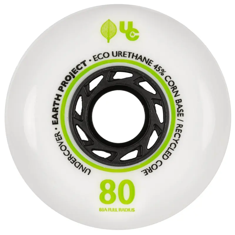 Uc Earth Inline Wheels 80Mm 88A White 4 Pack 1