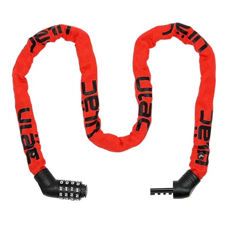 Ulac Street Fighter Chain Combination Bicycle Lock, 100Cm, Red 1