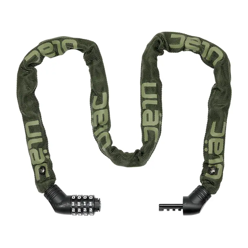 Ulac Street Fighter Combination Bicycle Chain Lock - Moss 1