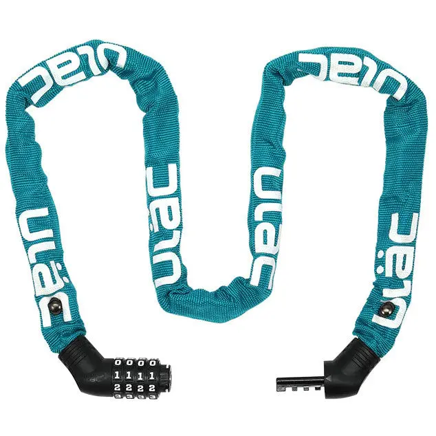 Ulac Street Fighter Combination Bicycle Chain Lock - Teal 1