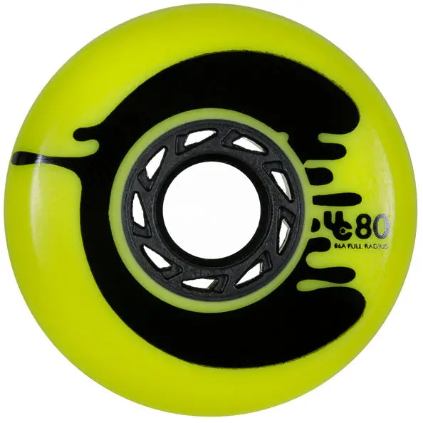 Undercover Wheels Cosmic Rosche Yellow 80Mm 86A 4 Pack 1