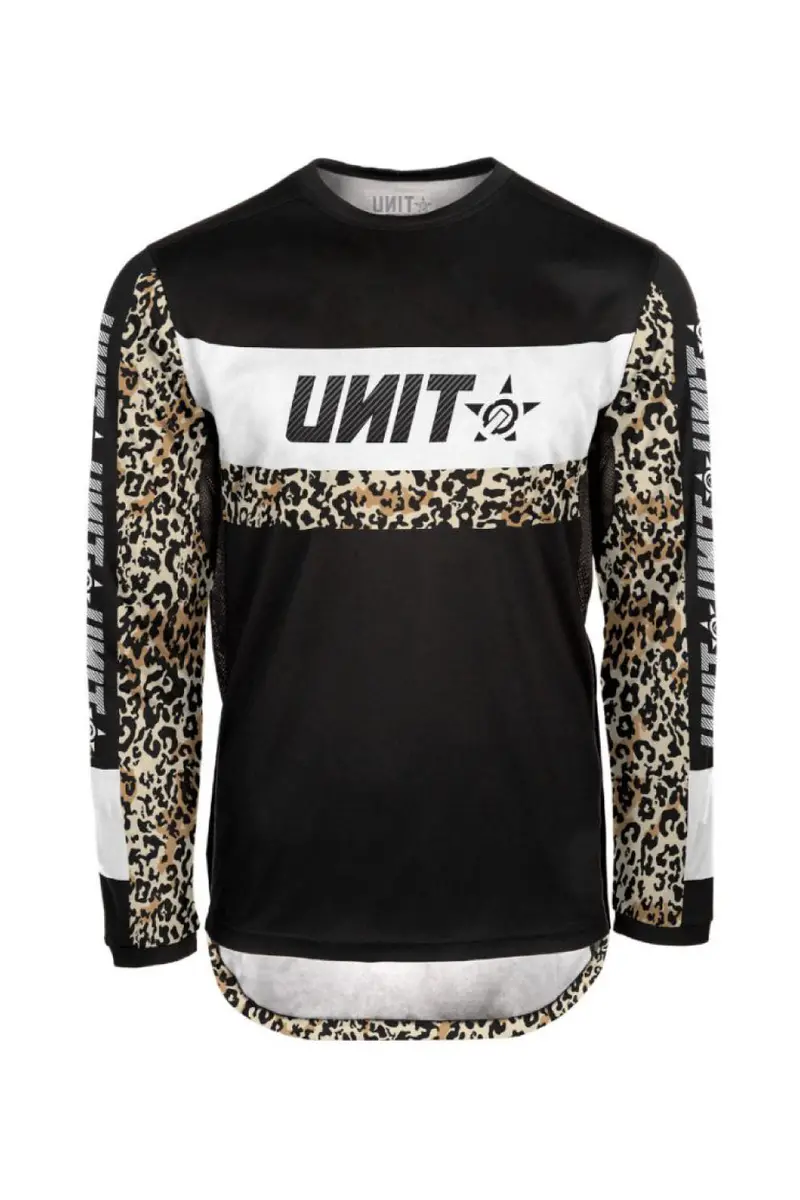 Unit Raid Long Sleeve Jersey Black/Leopard Print 2022 1