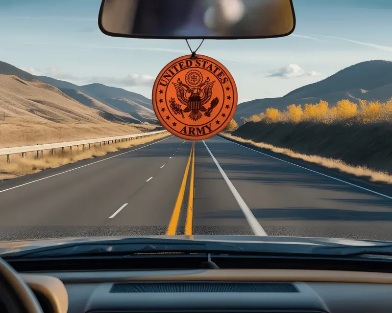 Us Army Leather Car Freshener 1
