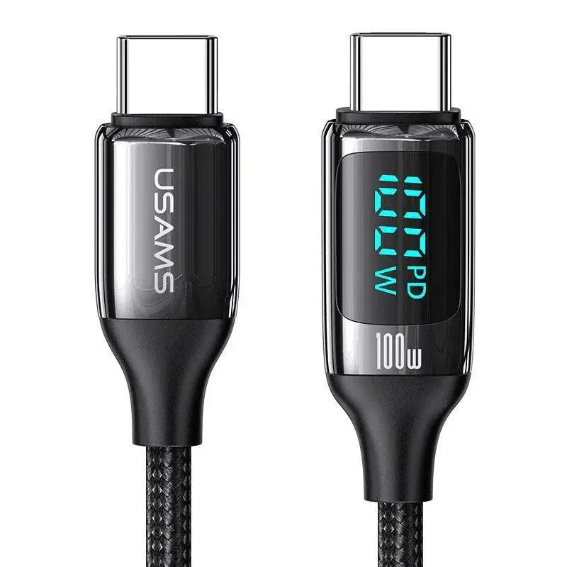 Usams Usb-C Port Cable To Lightning Or Usb-C With Lcd - 2021+ Bronco / Bronco Sport / 2022 Maverick 1