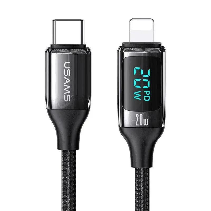 Usams Usb-C Port Cable To Lightning Or Usb-C With Lcd - 2021+ Bronco / Bronco Sport / 2022 Maverick 2