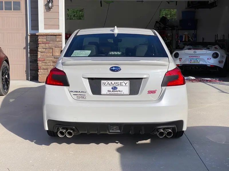 V2 License Plate Panel Black Out Overlay - 2015-2020 Subaru Wrx / Sti 1