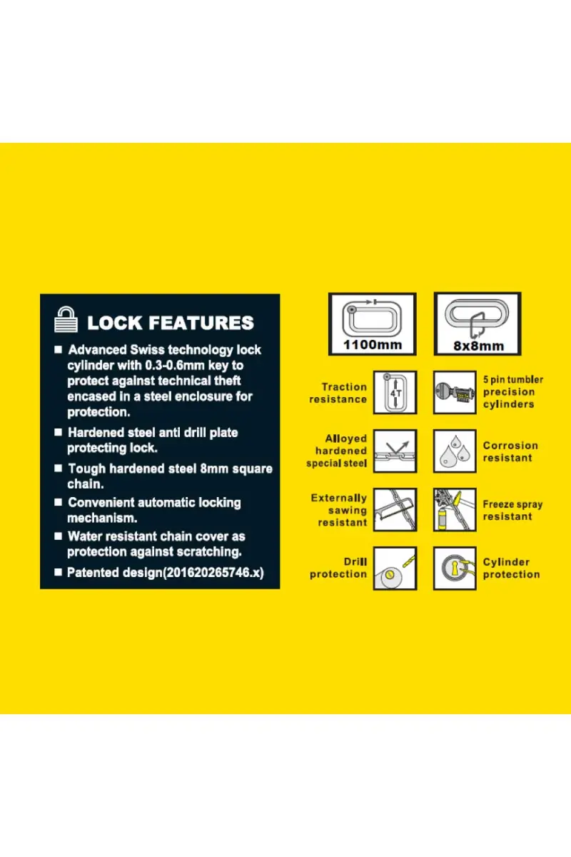 Vault Chain Lock With Bike Id Kit+ 2