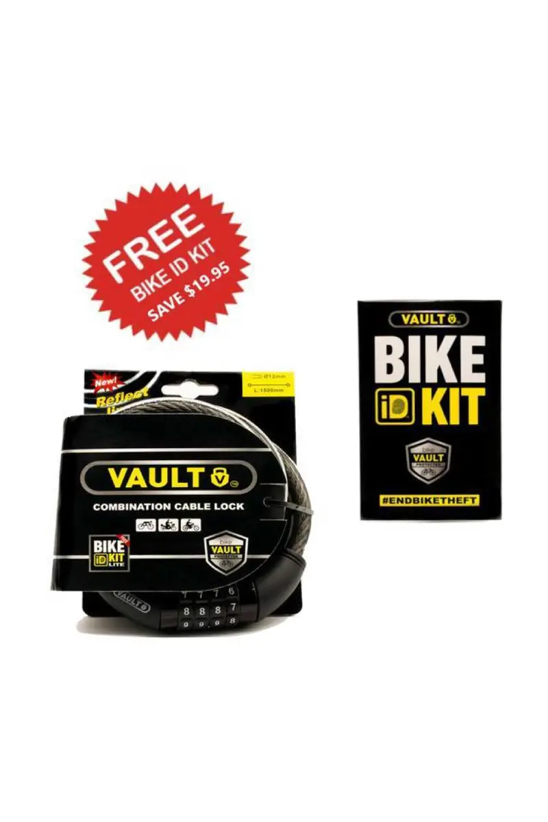 Vault Combination Cable Lock With Bike Id Kit 1