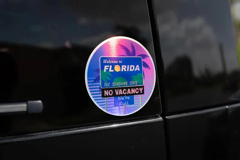 Welcome To Florida No Vacancy We're Full Sticker 3.5" 1