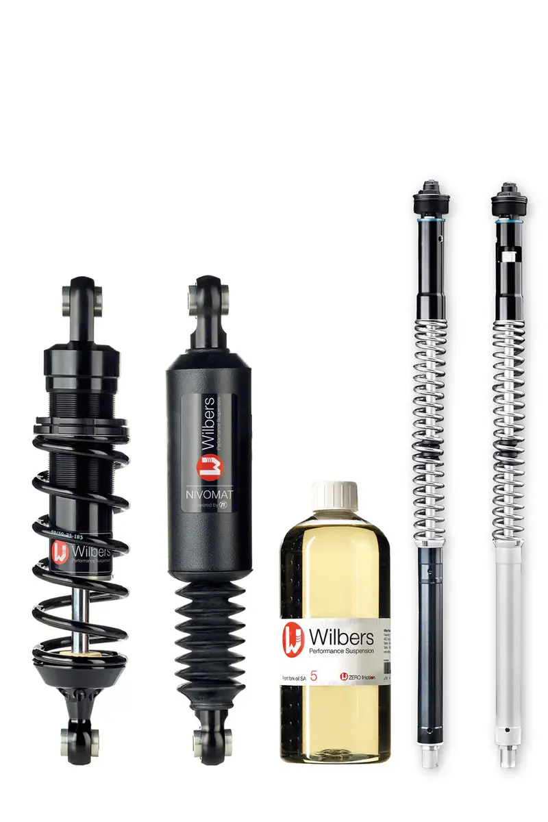 Wilbers Ldc Nivomat Shock Set With Front Cartridges For Harley Davidson-(2023-Present)-Cvo Road & Street Glide (Inverted Forks) 1