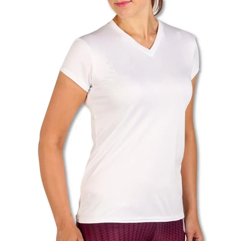 Women's Microfiber Short Sleeve V-Neck 1
