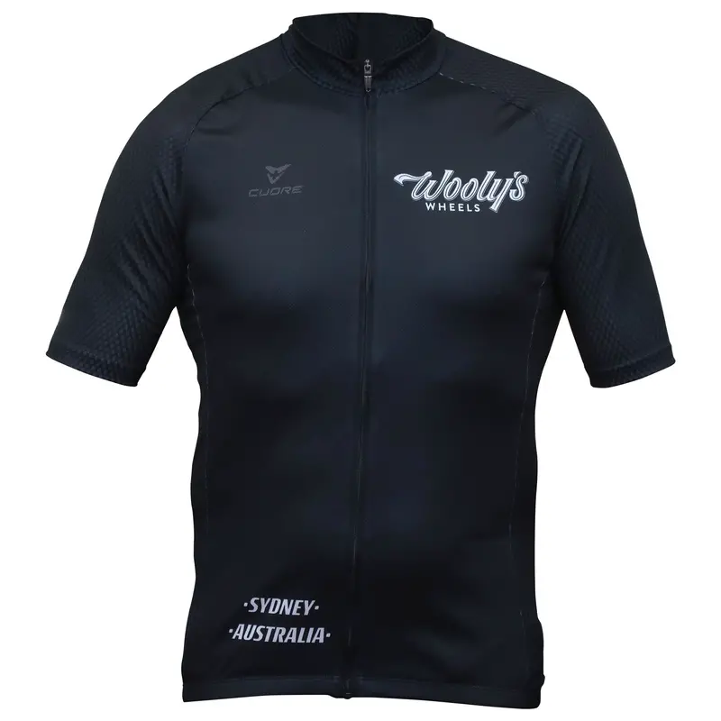 Wooly's Wheels Finisher Sport Jersey By Cuore Of Switzerland, Black 1