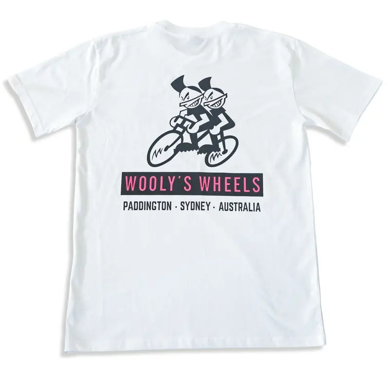 Woolys Wheels Retro T-Shirt - White 1