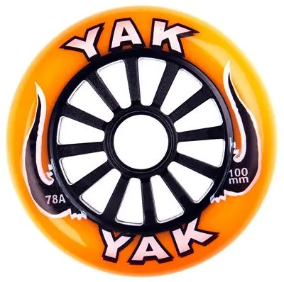 Yak Wheels 100Mm 78A Orange And Black 1
