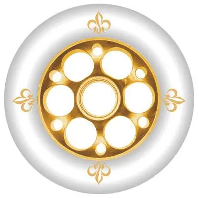 Yak Wheels Fleur 100Mm 88A White And Gold 1