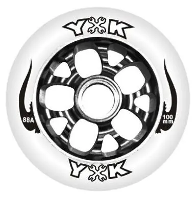 Yak Wheels Mechanic 100Mm 88A White W Black Metal Core 1
