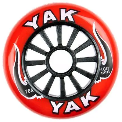 Yak Wheels Pro 100Mm 78A Red And Black 1