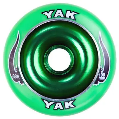 Yak Wheels Scat Ii 100Mm 88A Green W Metal Core 1