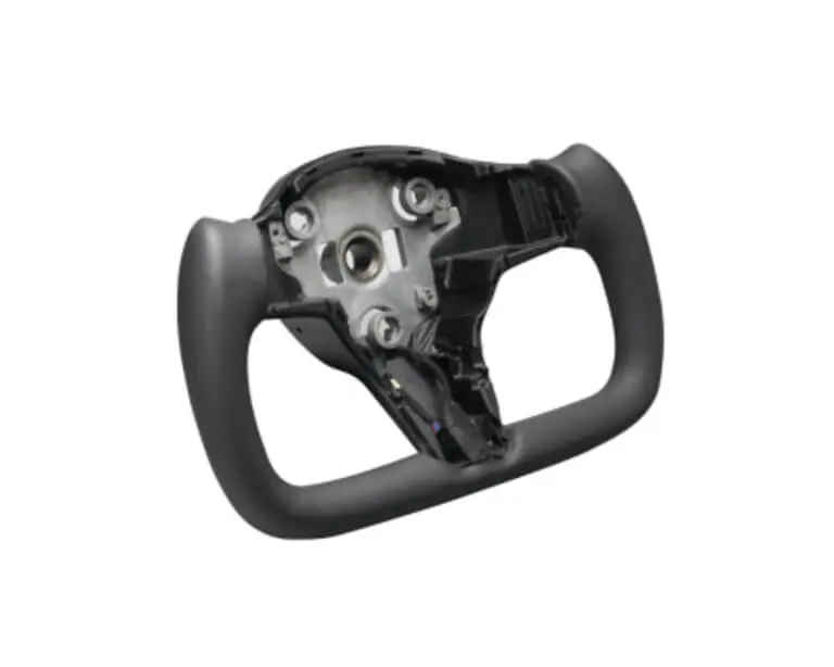 Ysw-16Nb - Black Nappa Leather Yoke Steering Wheel For 2019+ Model 3/Y 1