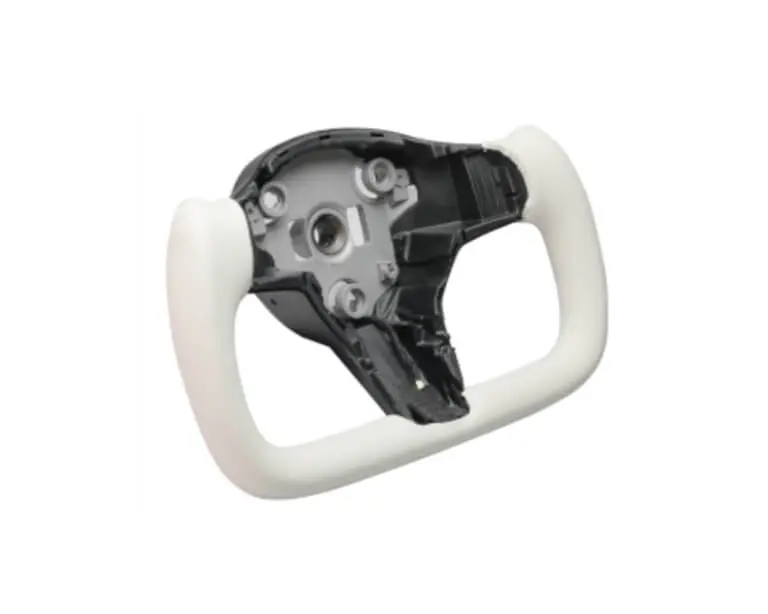 Ysw-16Nw - White Nappa Leather Yoke Steering Wheel For 2016-2023 Model 3, 2019-2023+ Model Y 1