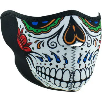Zan Headgear Neoprene Half Mask - Muerte Skull 1
