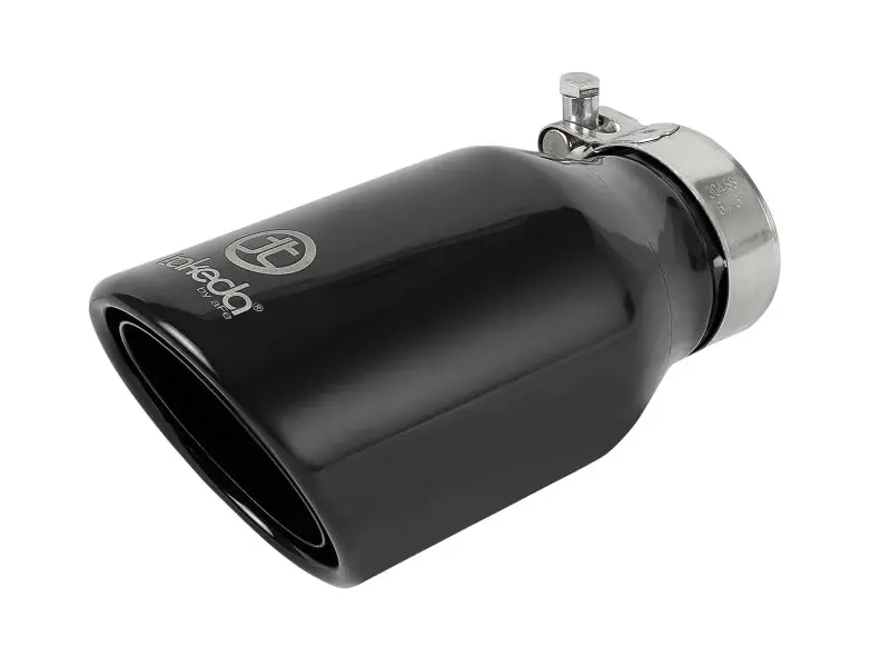Afe Takeda Clamp-On Exhaust Tip – 304 Stainless Steel, 2.5In Inlet / 4In Outlet, Black Coating 1