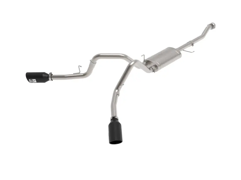 Afe Vulcan 3In 304 Ss Cat-Back Exhaust 2021 Ford F-150 V6 2.7L/3.5L (Tt)/V8 5.0L W/ Black Tips 1
