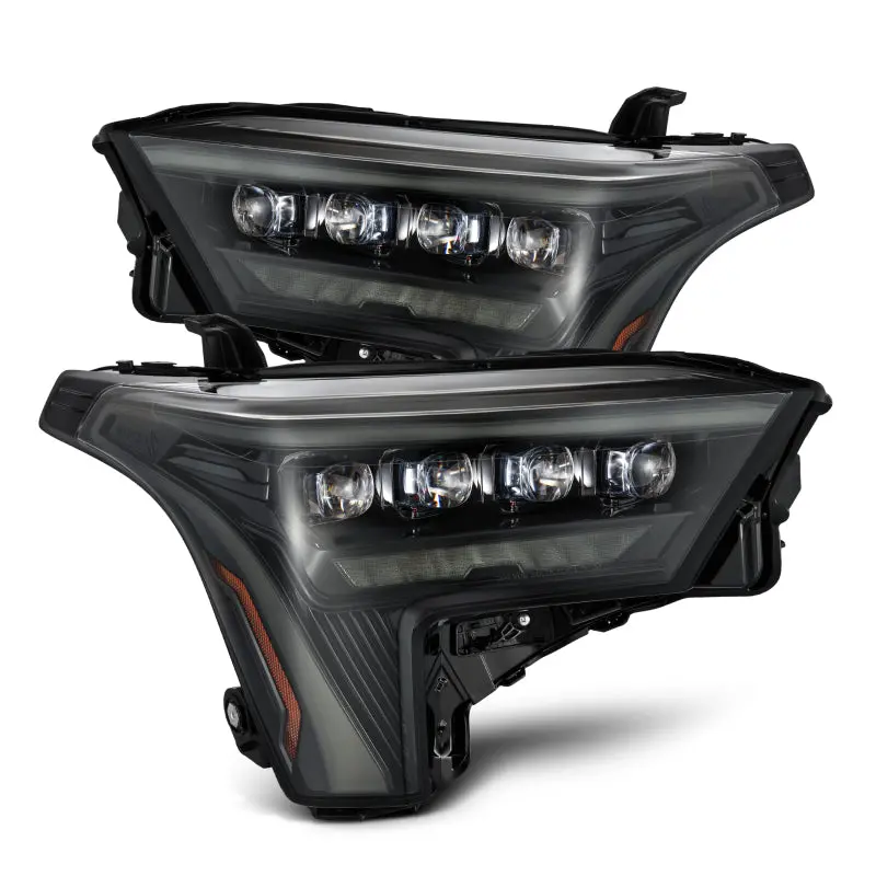 Alpharex Nova-Series Led Headlights For 2022–2023 Toyota Tundra – Alpha Black With White Drl (Requires Part #810029 Or #810030) 1