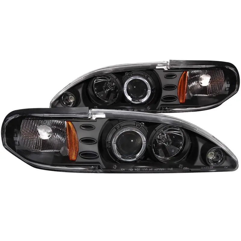 Anzo Black Halo Projector Headlights For 1994–1998 Ford Mustang 2