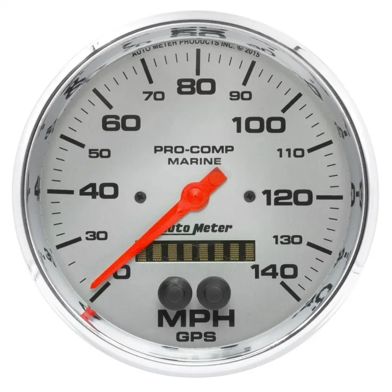 Autometer Ultra-Lite 5-Inch Marine Gps Speedometer – Chrome Finish, 140 Mph Range 1