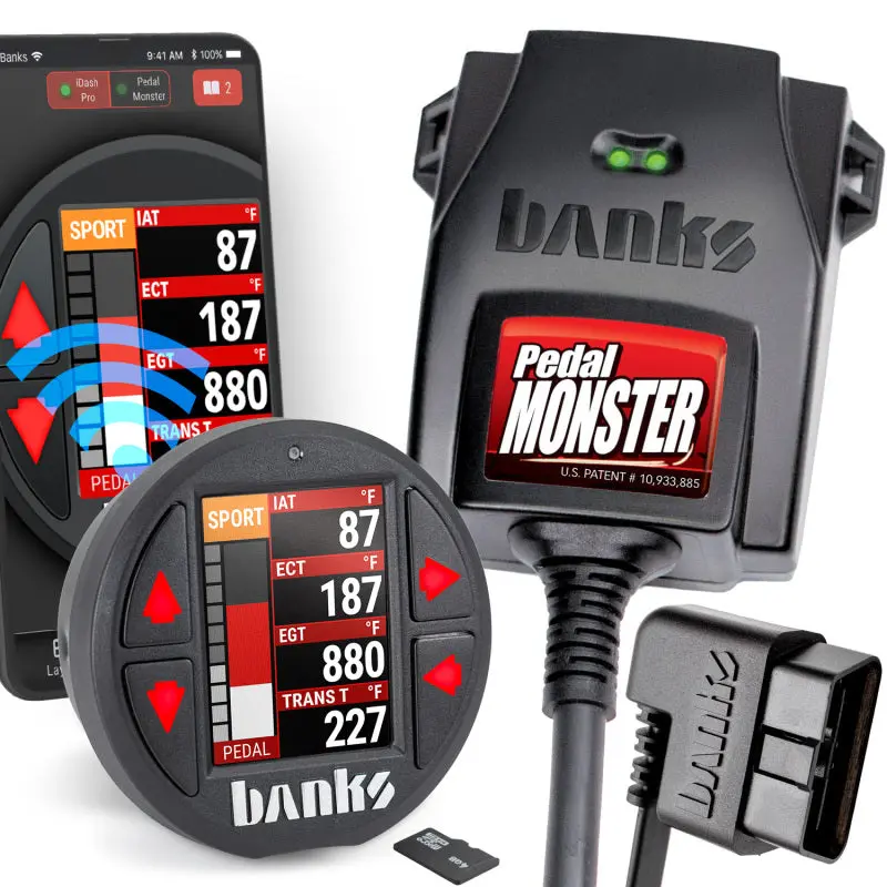 Banks Power Pedal Monster Kit Aptiv Gt 150 6 Way With Idash Data Pro 1