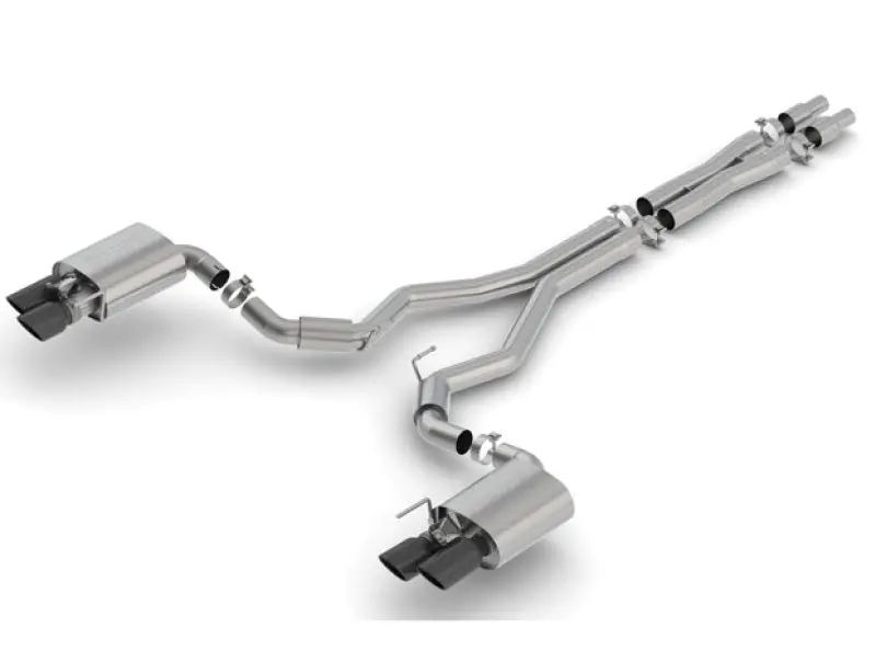 Borla S-Type Cat-Back Exhaust System For 2018 Ford Mustang Gt 5.0L – 3-Inch Diameter, Black Chrome Tips With Active Valve Control 1