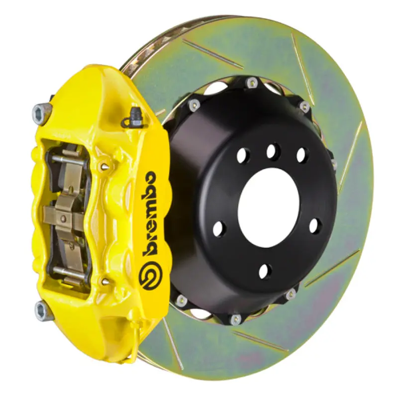 Brembo Gt Rear Big Brake Kit – Amg G55 (2005–2011), G63/G65 (2012–2018); 380X28Mm Slotted Two-Piece Rotors, Yellow Calipers 1