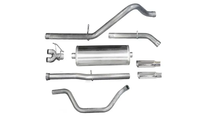 Corsa/Db Polished Sport Cat-Back Exhaust System For 2011–2013 Chevrolet Silverado 1500 Crew Cab Short Bed With 6.2L V8 1