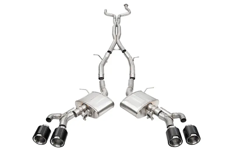 Corsa Dual-Mode Active Cat-Back Exhaust – 3" Inlet, Carbon Fiber Tips, For 2022–2025 Cadillac Ct4-V Blackwing 1