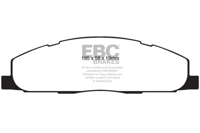 Ebc Extra Duty Rear Brake Pads For 2009–2011 Dodge Ram 2500 (5.7L V8, 2Wd/4Wd) 1